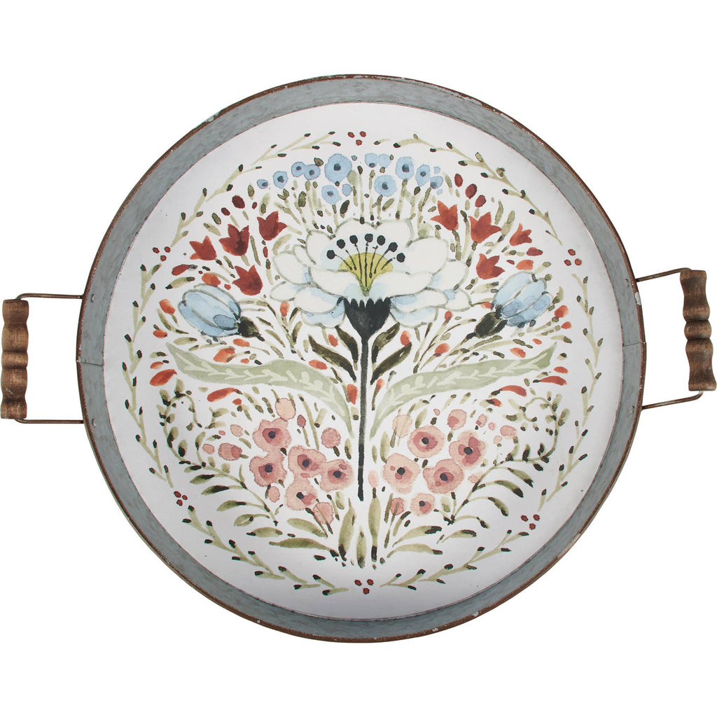 Farmhouse Floral Tray