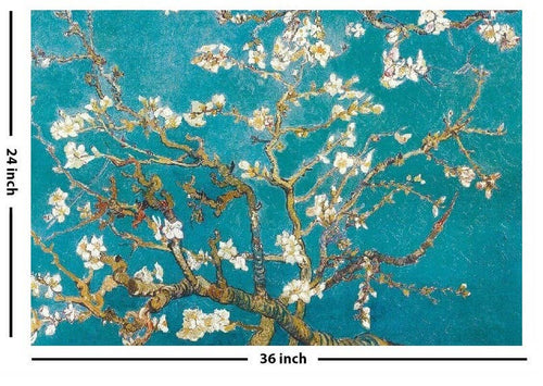 Almond Blossom By Van Gogh Poster - 24" X 36": Shrinkwrapped on Cardboard
