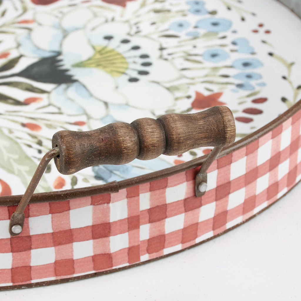Farmhouse Floral Tray