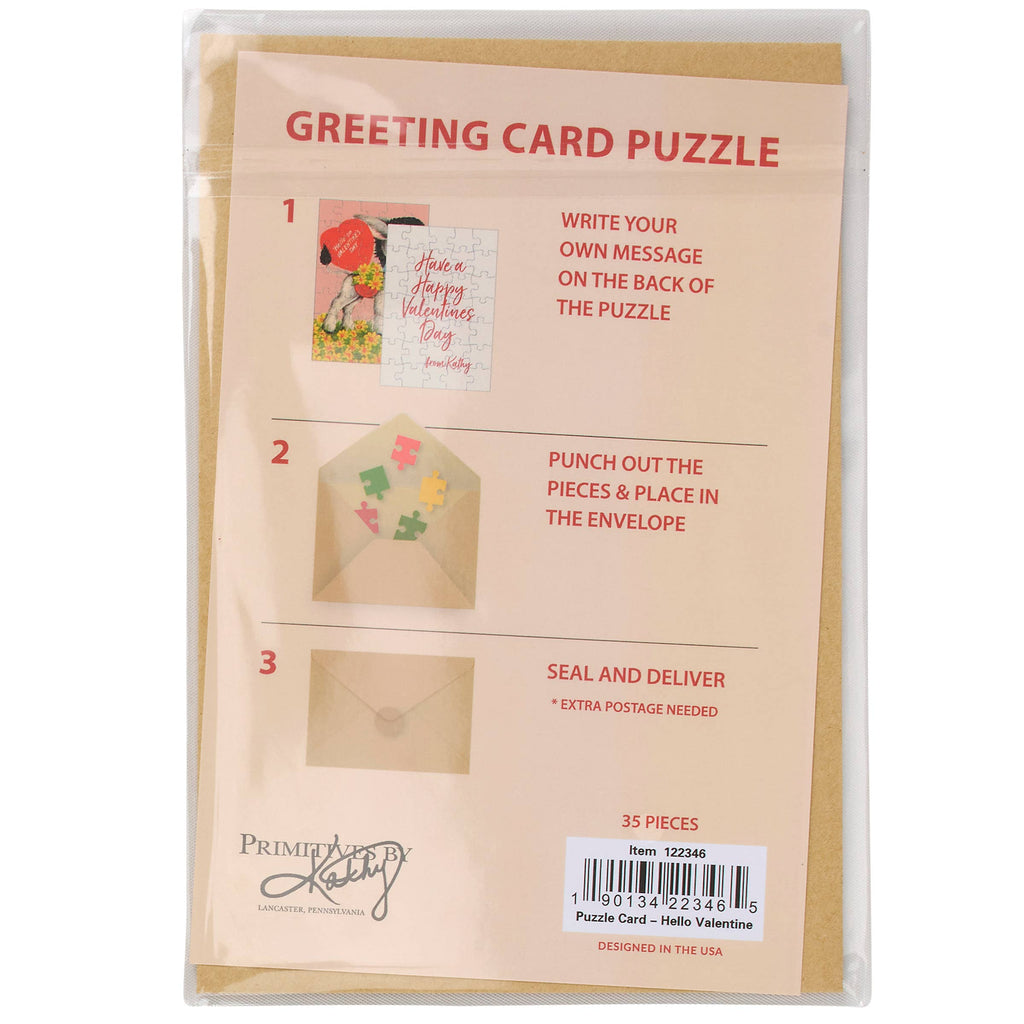 Hello On Valentine's Day Puzzle Card