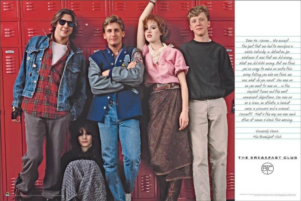Breakfast Club Lockers Poster - 36" X 24": Shrinkwrapped on Cardboard