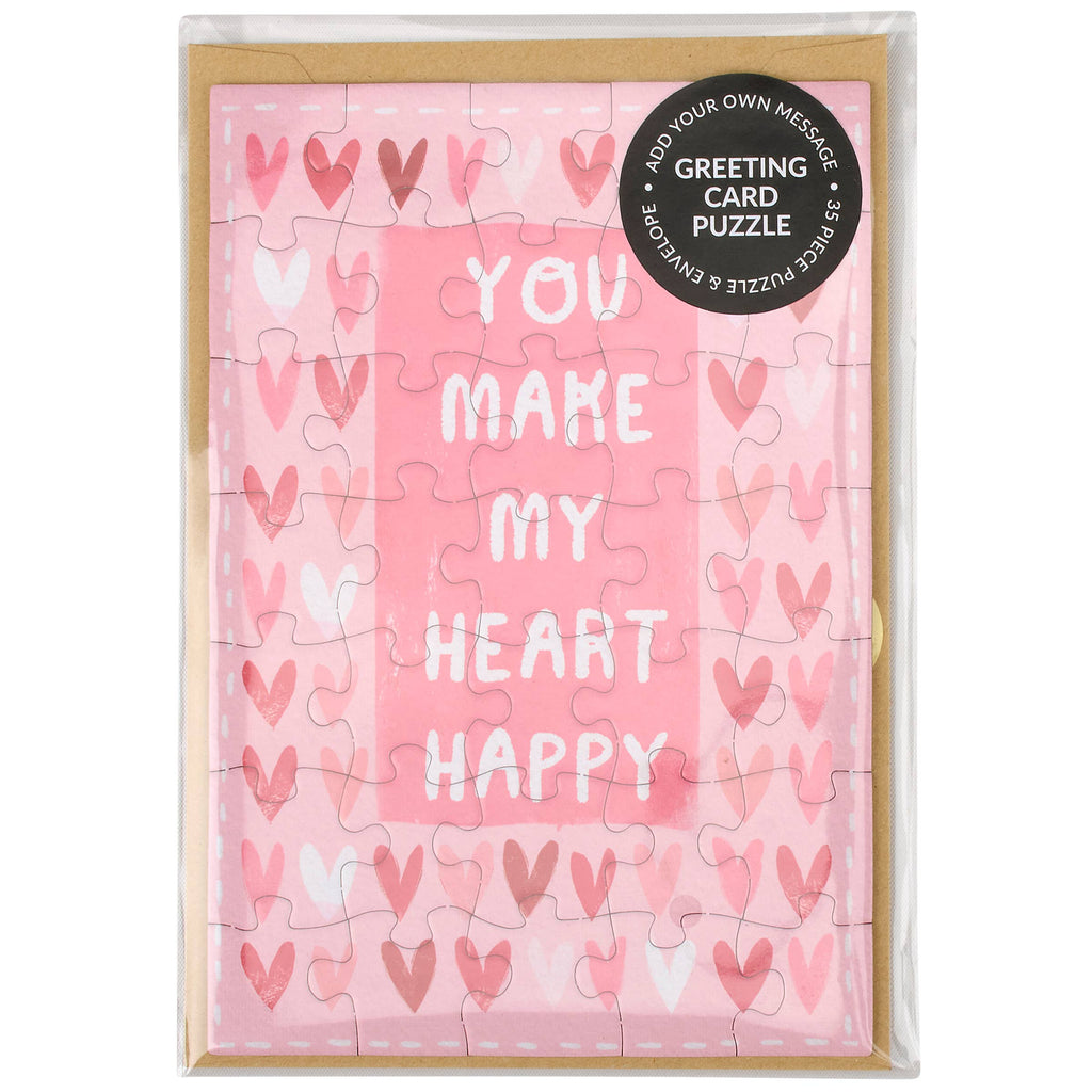 You Make My Heart Happy Puzzle Card