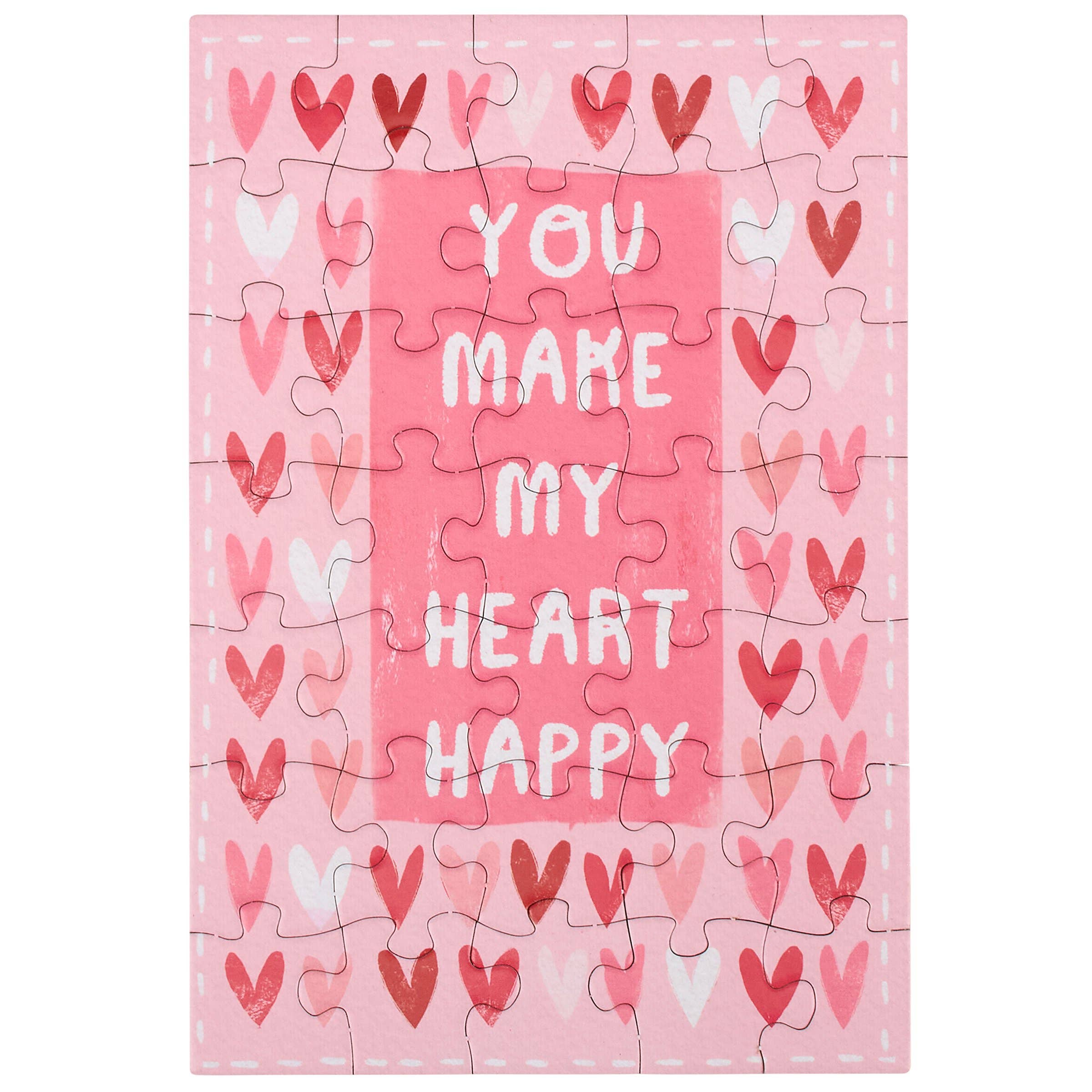 You Make My Heart Happy Puzzle Card