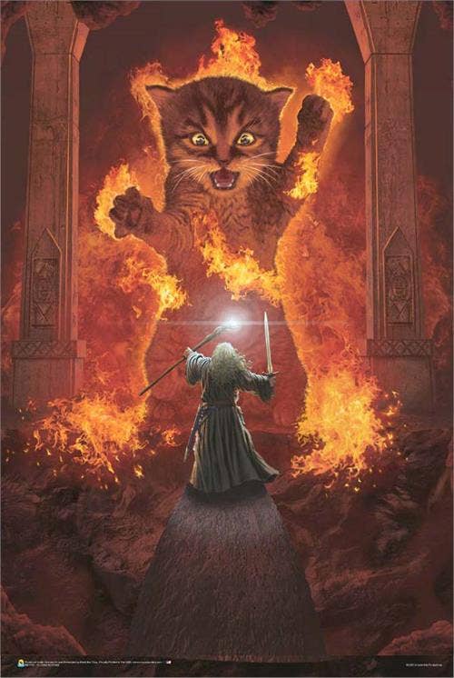 You Shall Not Pass! by Vincent Hie Poster - 24" x 36": Shrinkwrapped on Cardboard