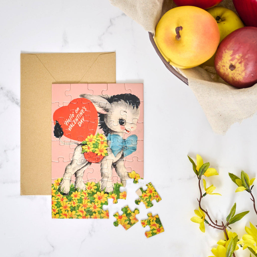 Hello On Valentine's Day Puzzle Card