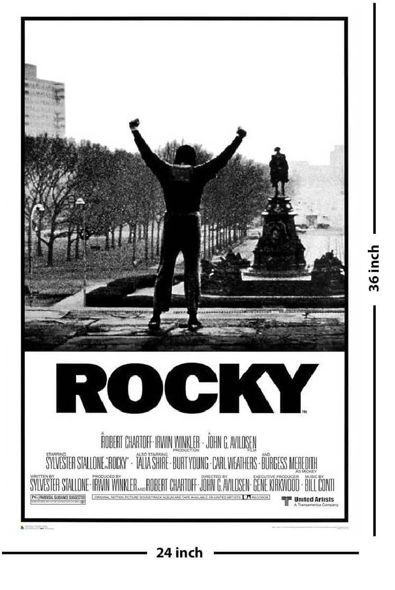 Rocky Movie Score Poster - 24" X 36": Shrinkwrapped on Cardboard
