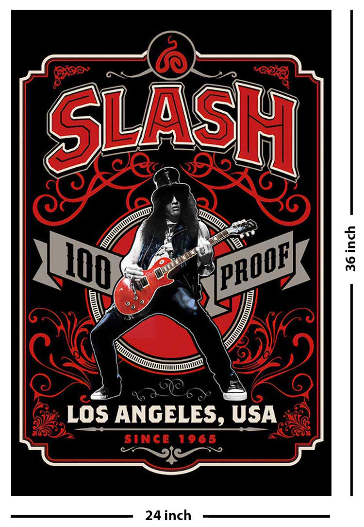 Slash - 100% Proof Los Angeles Poster - 24" X 36": Shrinkwrapped on Cardboard