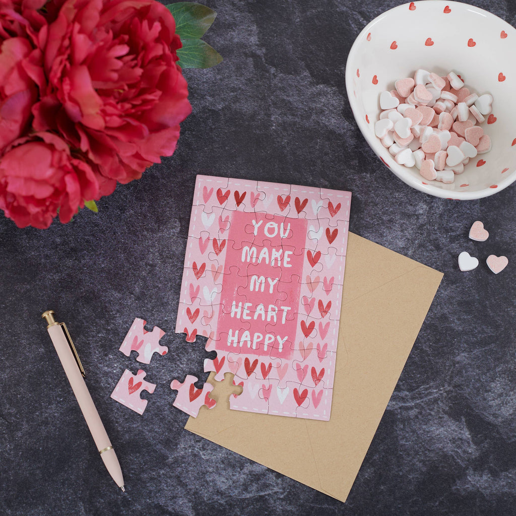 You Make My Heart Happy Puzzle Card