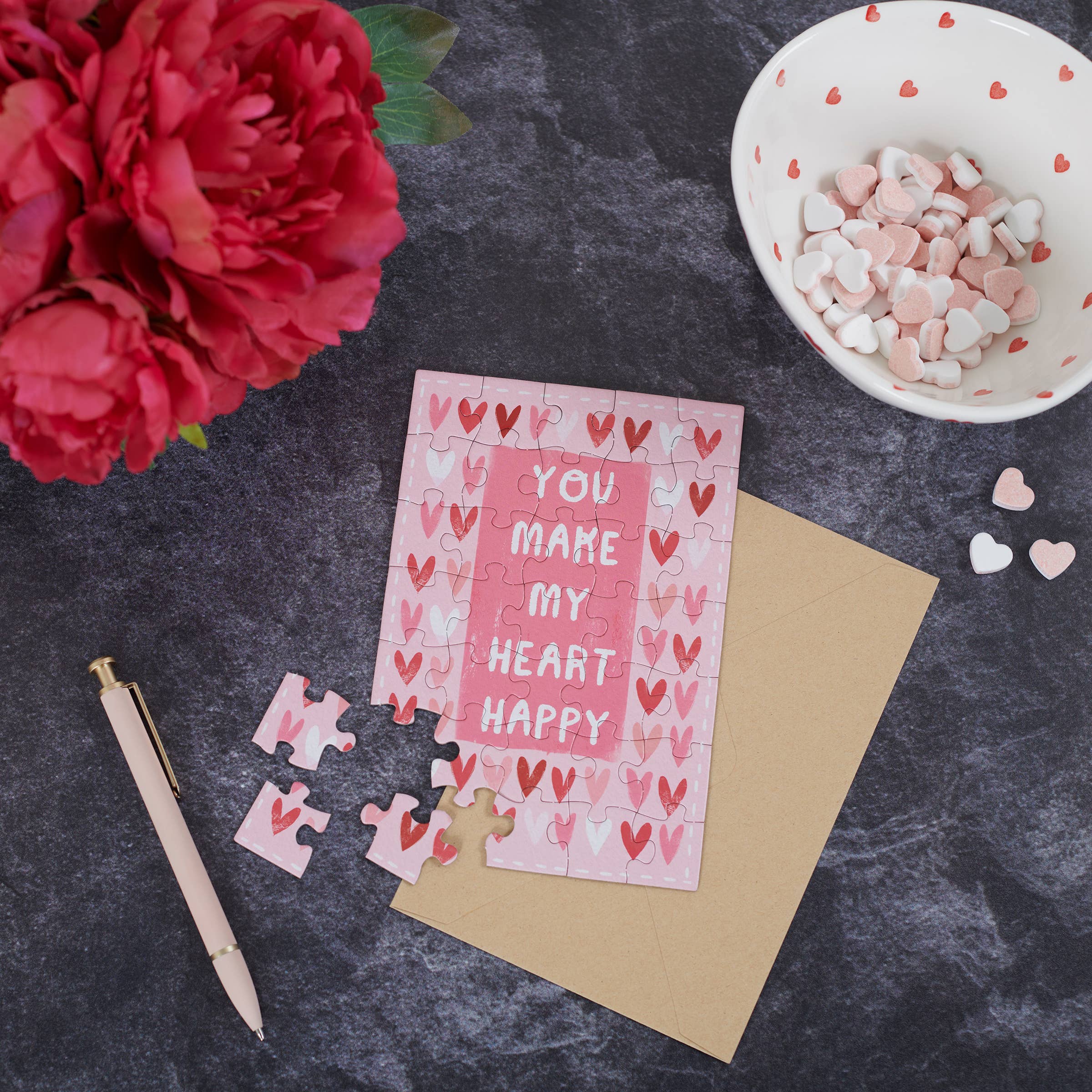 You Make My Heart Happy Puzzle Card