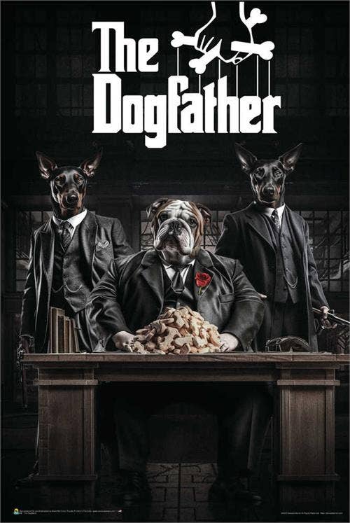 The Dogfather by Daveed Benito Poster - 24" x 36": Shrinkwrapped on Cardboard