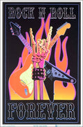 Rock N Roll Forever Black Light Poster - 23" X 35": Shrinkwrapped on Cardboard
