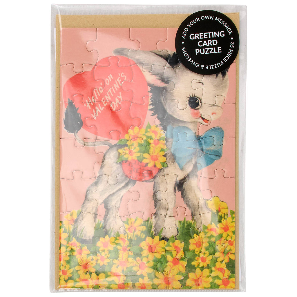 Hello On Valentine's Day Puzzle Card