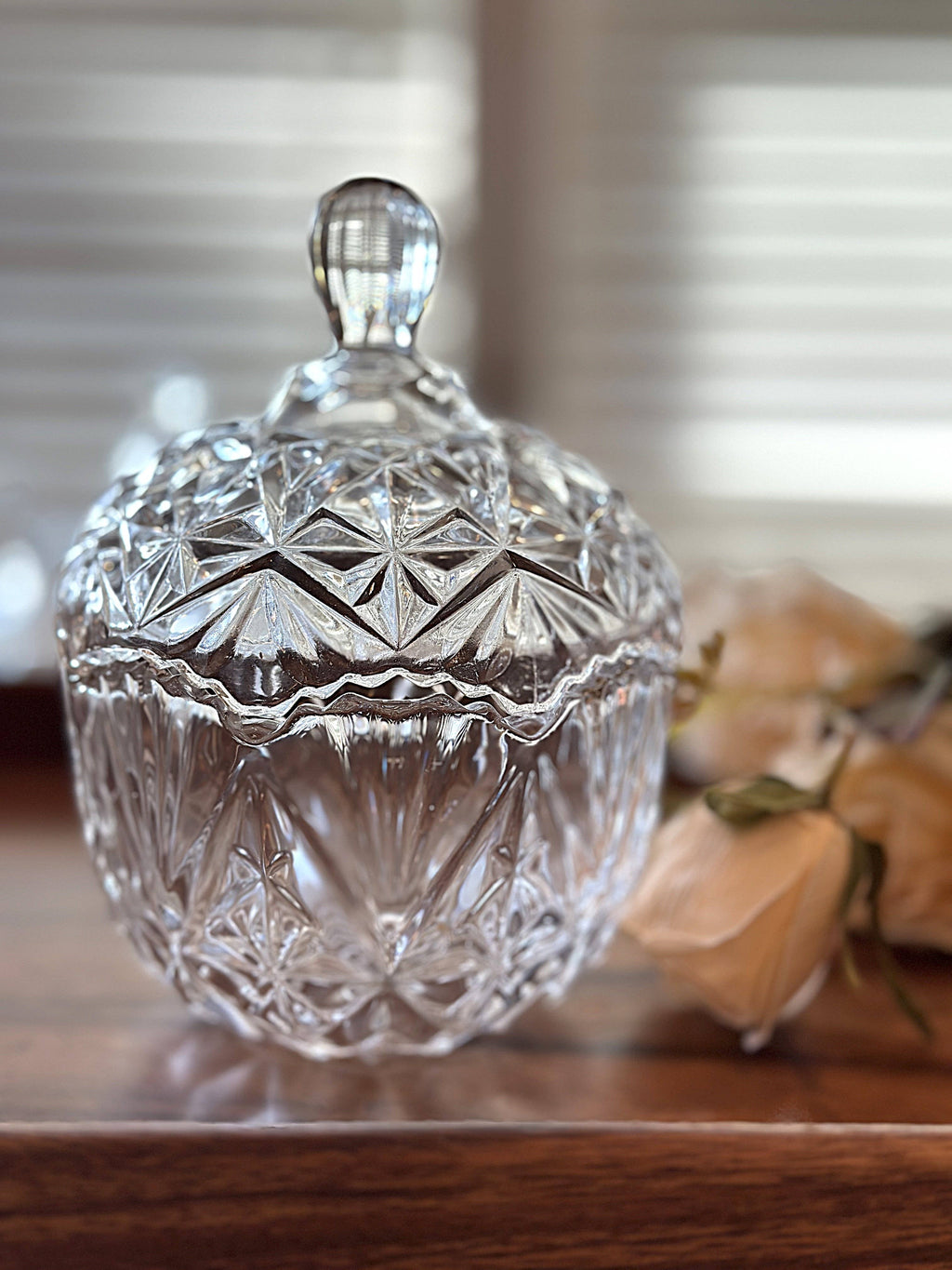 Crystal Glass Storage Jar: CROWN