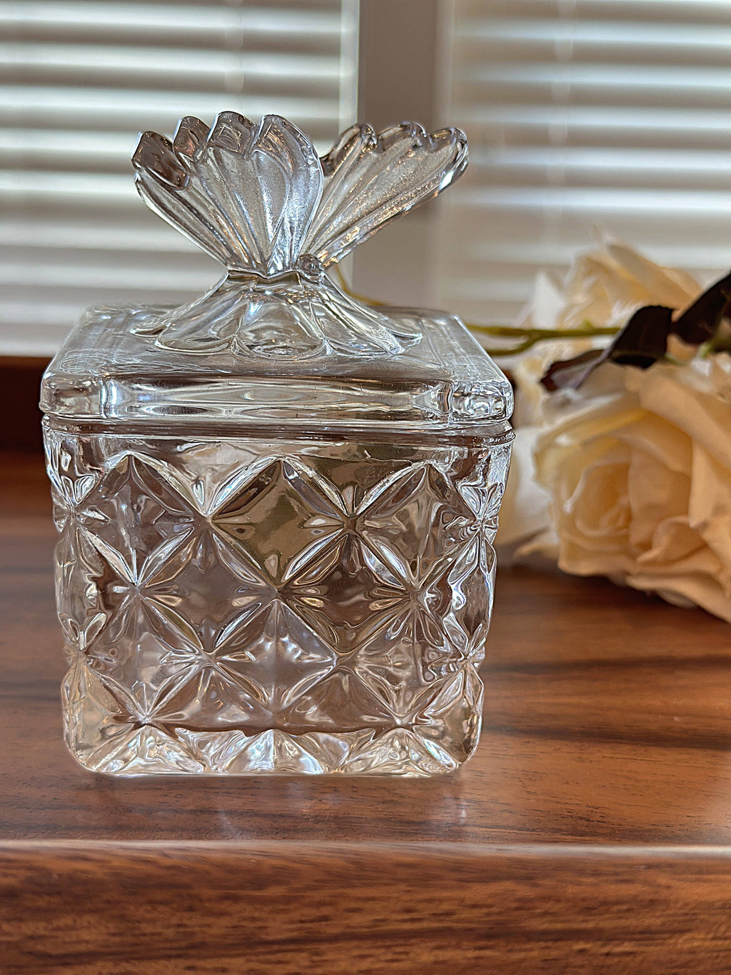 Crystal Glass Storage Jar: CROWN