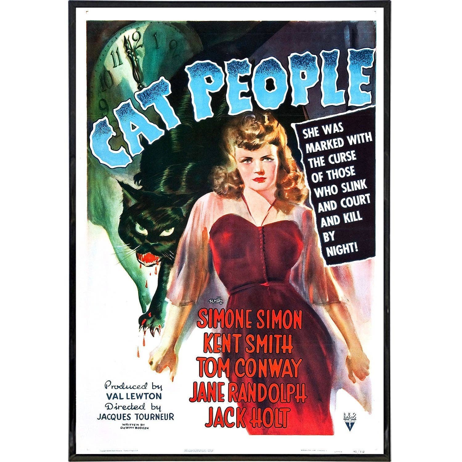Cat People Film Poster Print: Board & Bagged