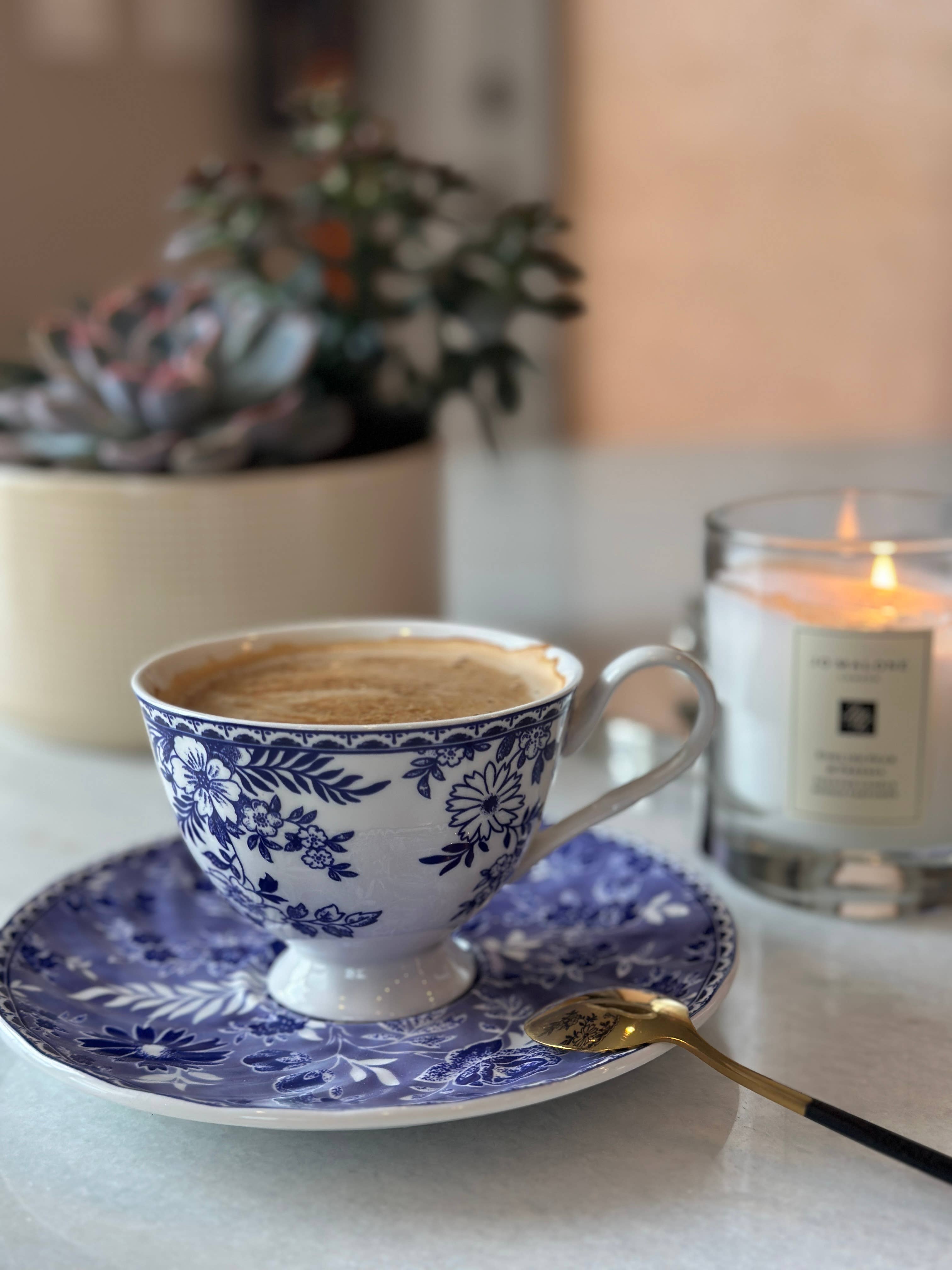 Porcelain Tea Cup with Saucer