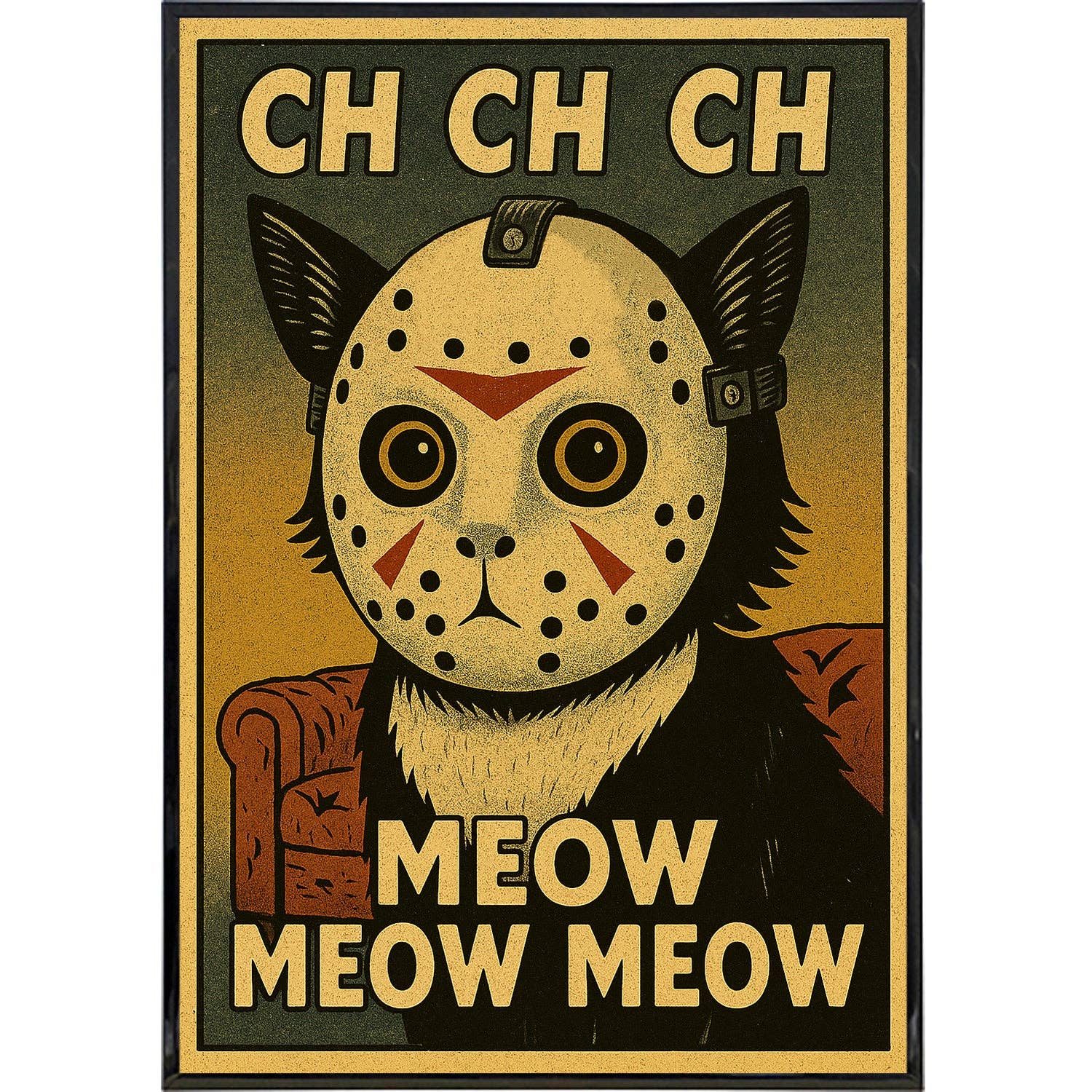 Jason the Cat Friday the Thirteenth Original Poster Print: Board & Bagged