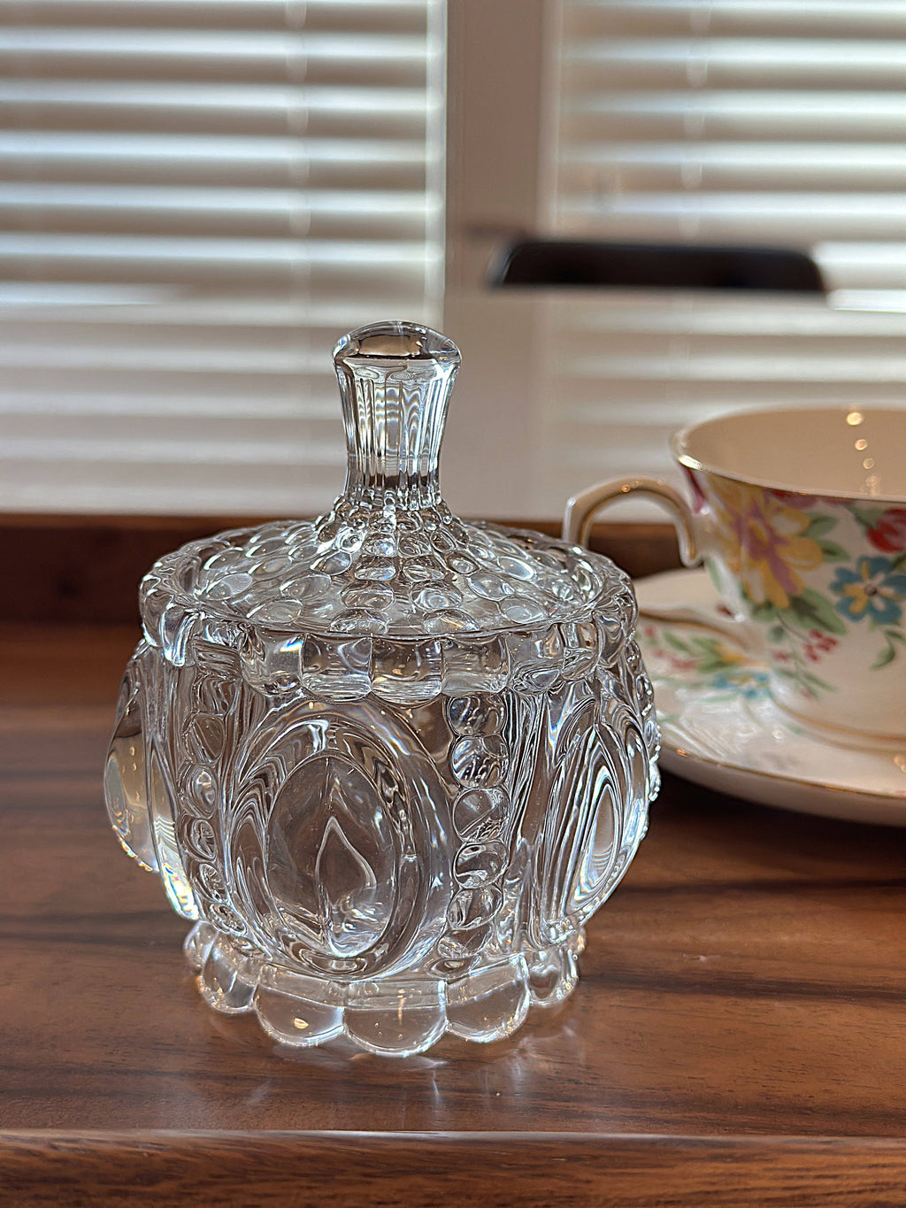 Crystal Glass Storage Jar: CROWN