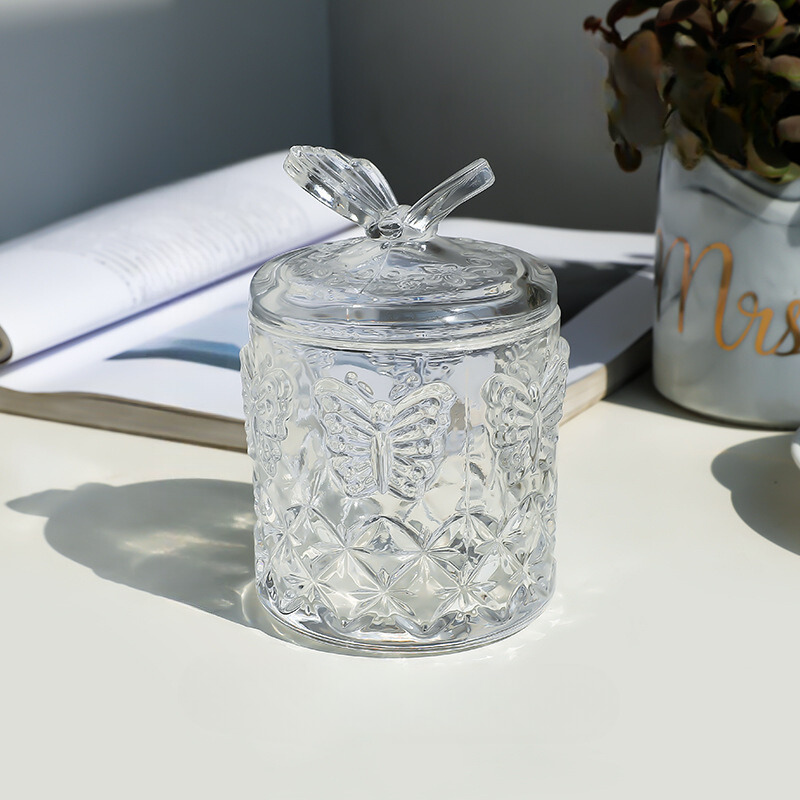 Crystal Glass Storage Jar: CROWN