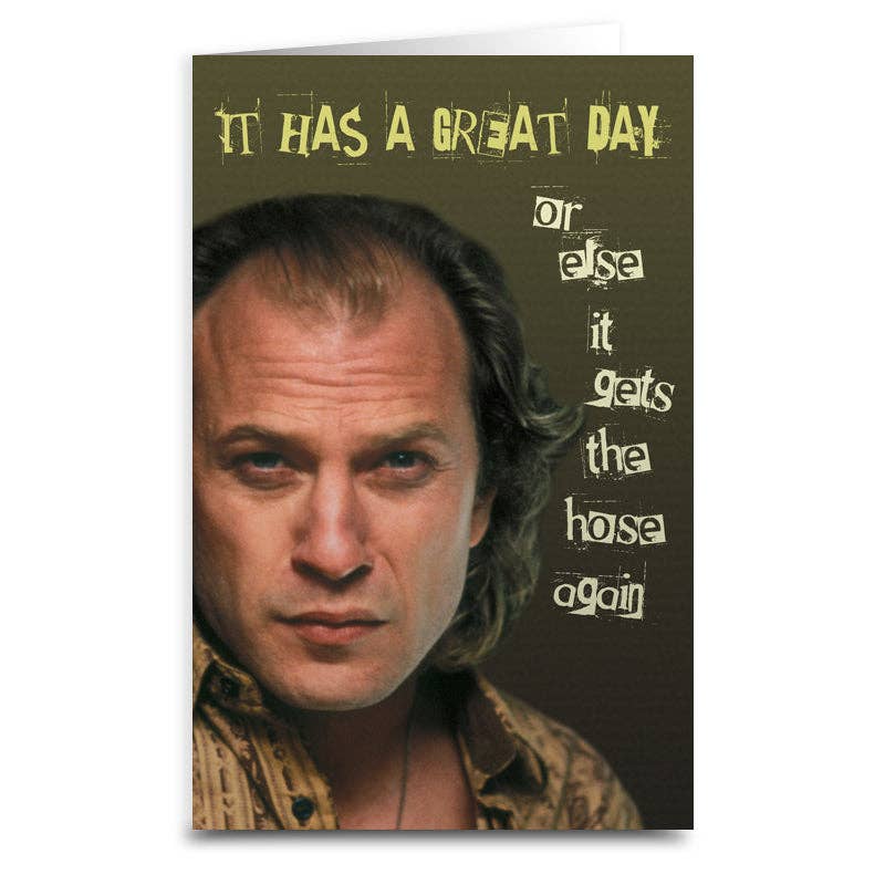 Silence of the Lambs "Gets the Hose" Greeting Card: Card & Envelope Only