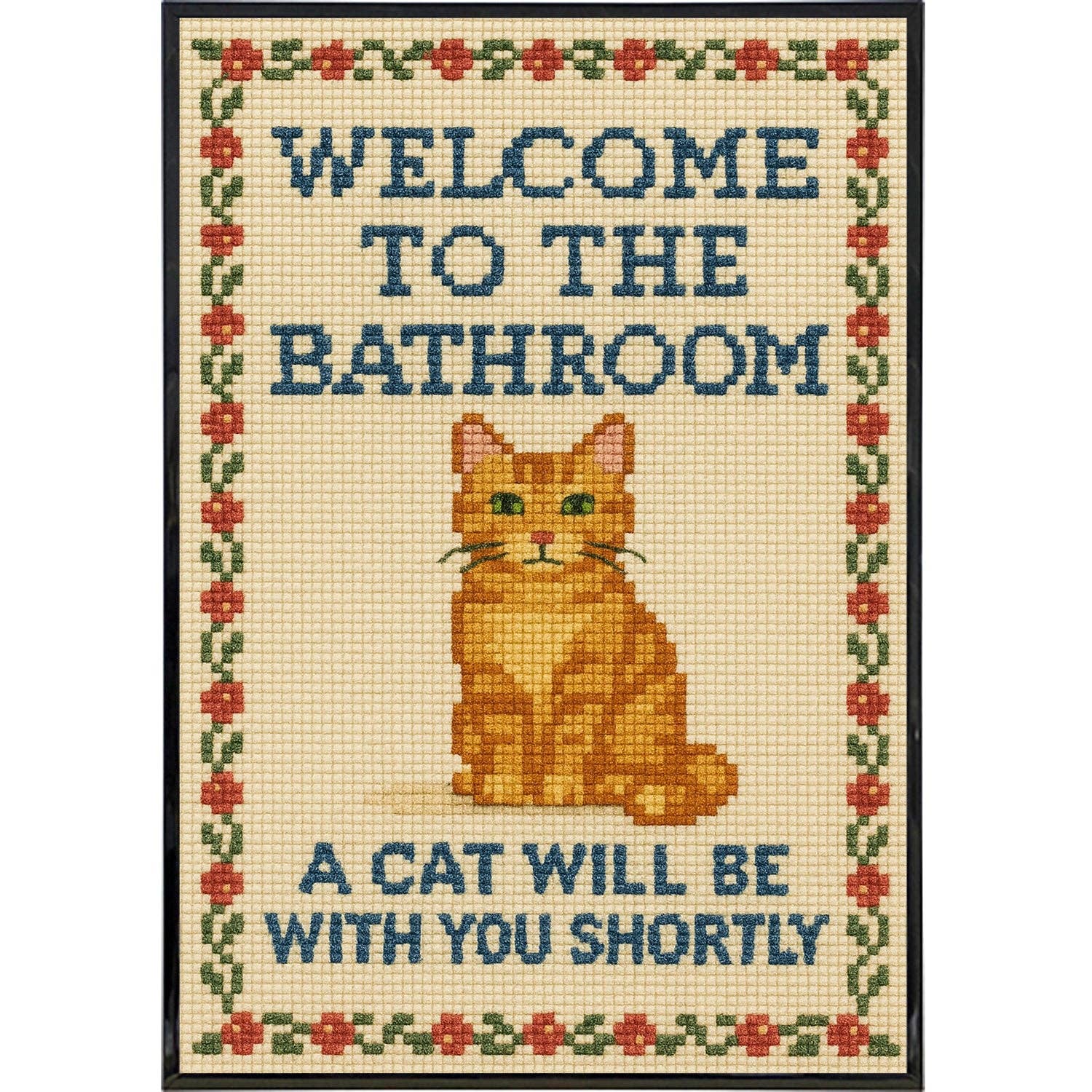 A Cat Will Be With You Shortly Poster Print: Framed Print