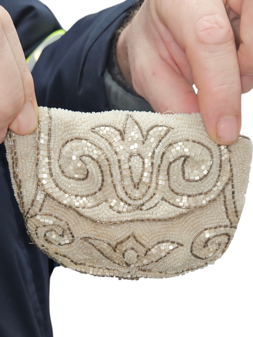 1920's French Beaded Dance Bag/Finger Purse Hand-Made