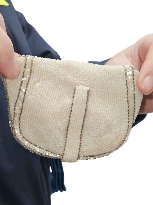 1920's French Beaded Dance Bag/Finger Purse Hand-Made