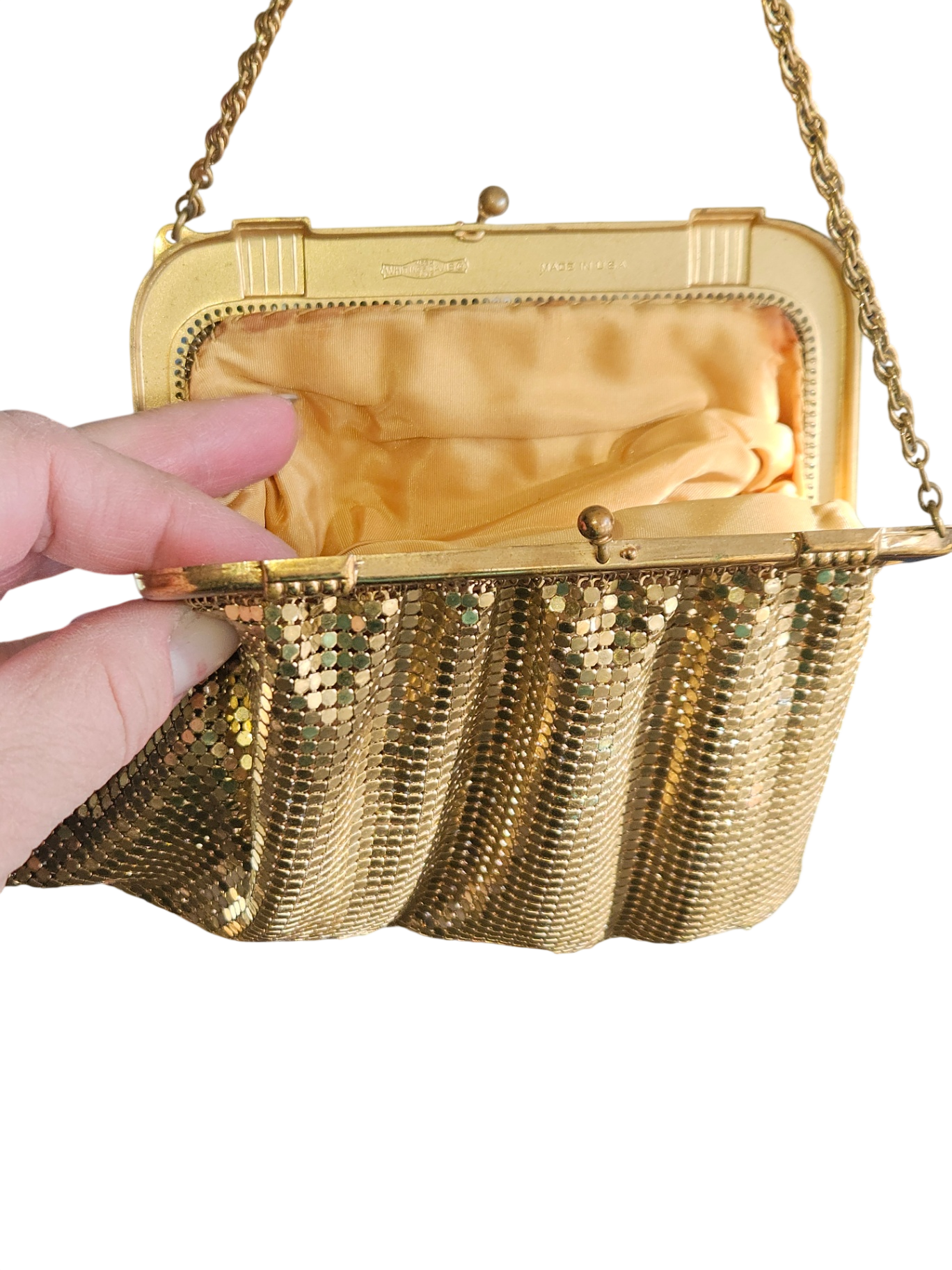 Liquid Gold Whiting & Davis Vintage Mid-Century Purse 