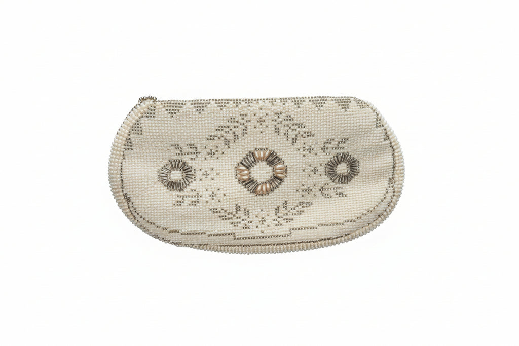 Vintage Czechoslovakian Hand-Made Wristlet Beaded Clutch 1920's-1930's