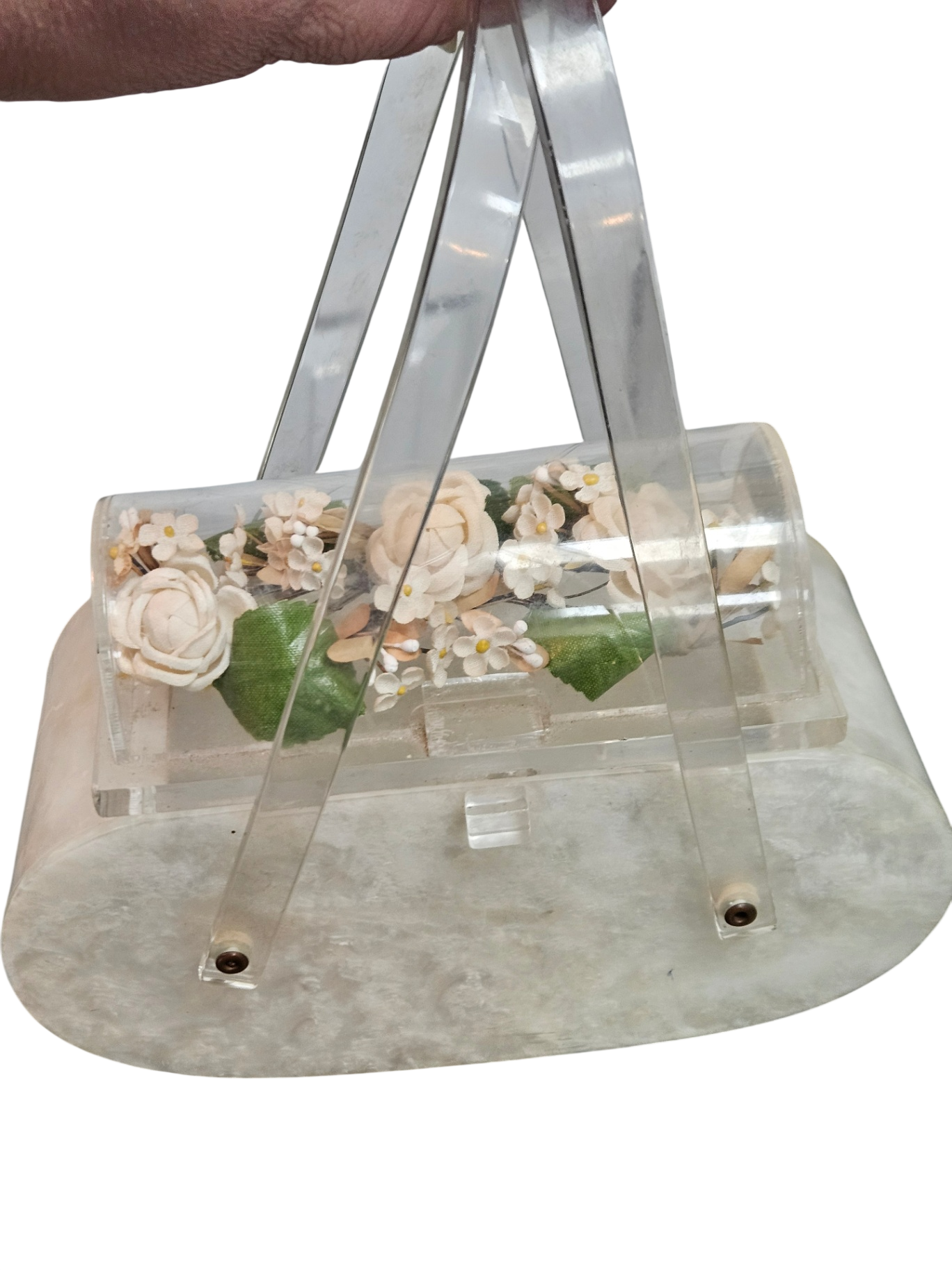 Vintage Lucite Coffin/Lunchbox Purse