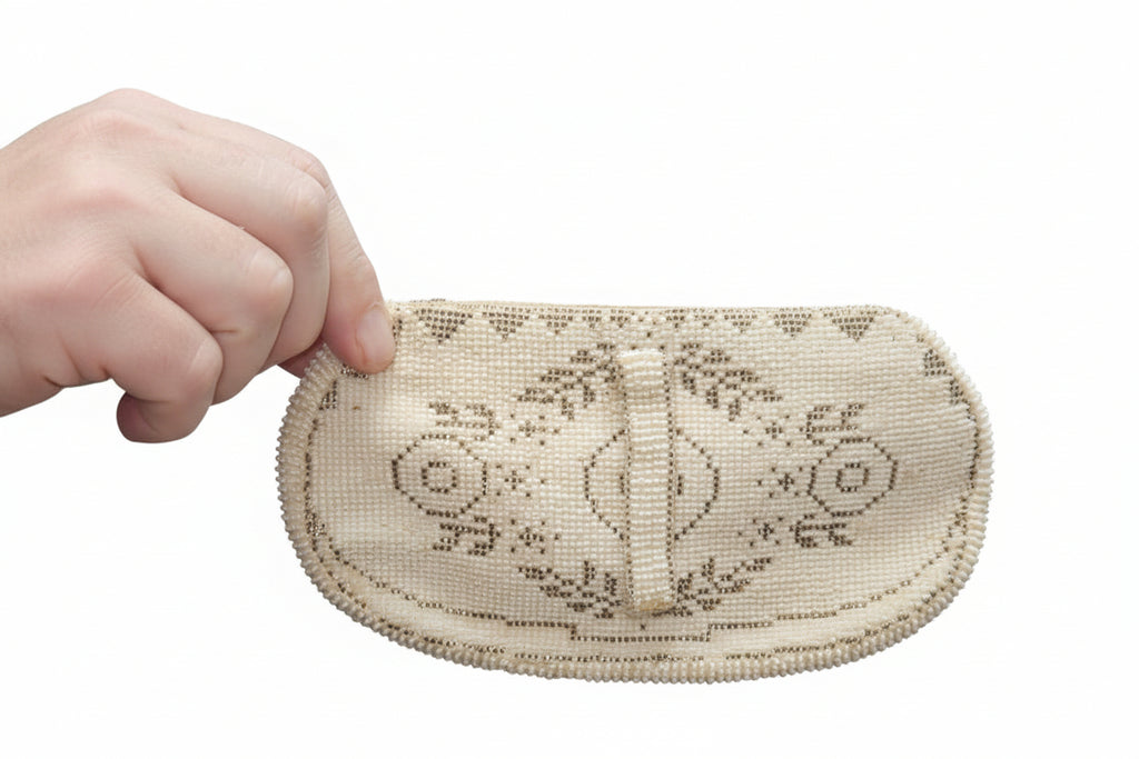 Vintage Czechoslovakian Hand-Made Wristlet Beaded Clutch 1920's-1930's