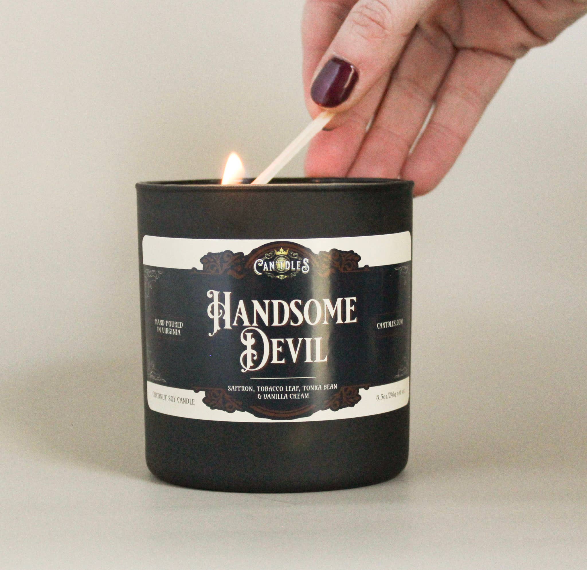 Handsome Devil – Literary Character Candle: Gold Metal Lid Only