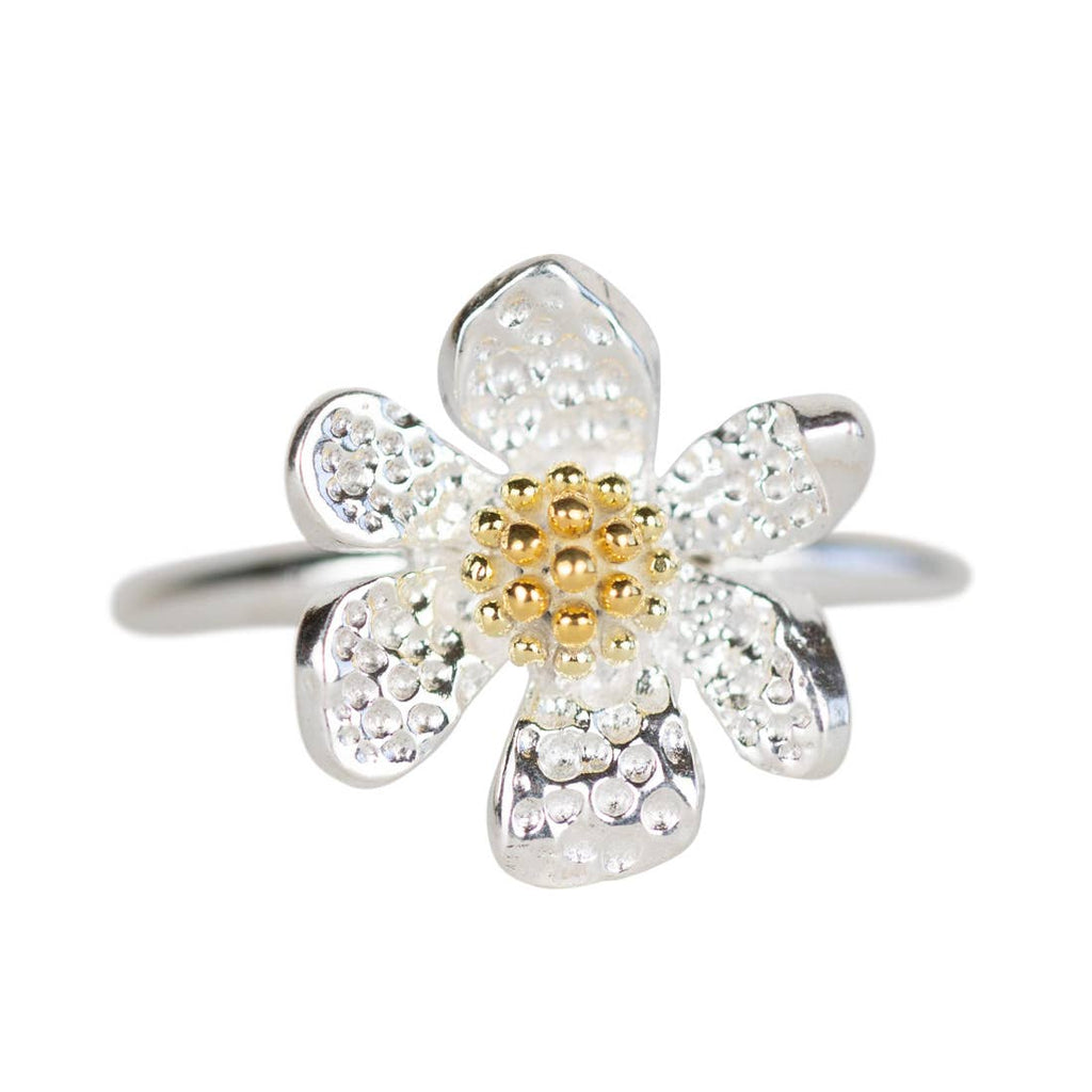 Silver Flower Ring