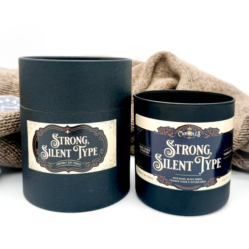 Masculine Gift Candle - Strong Silent Type | Amber and Rosewood