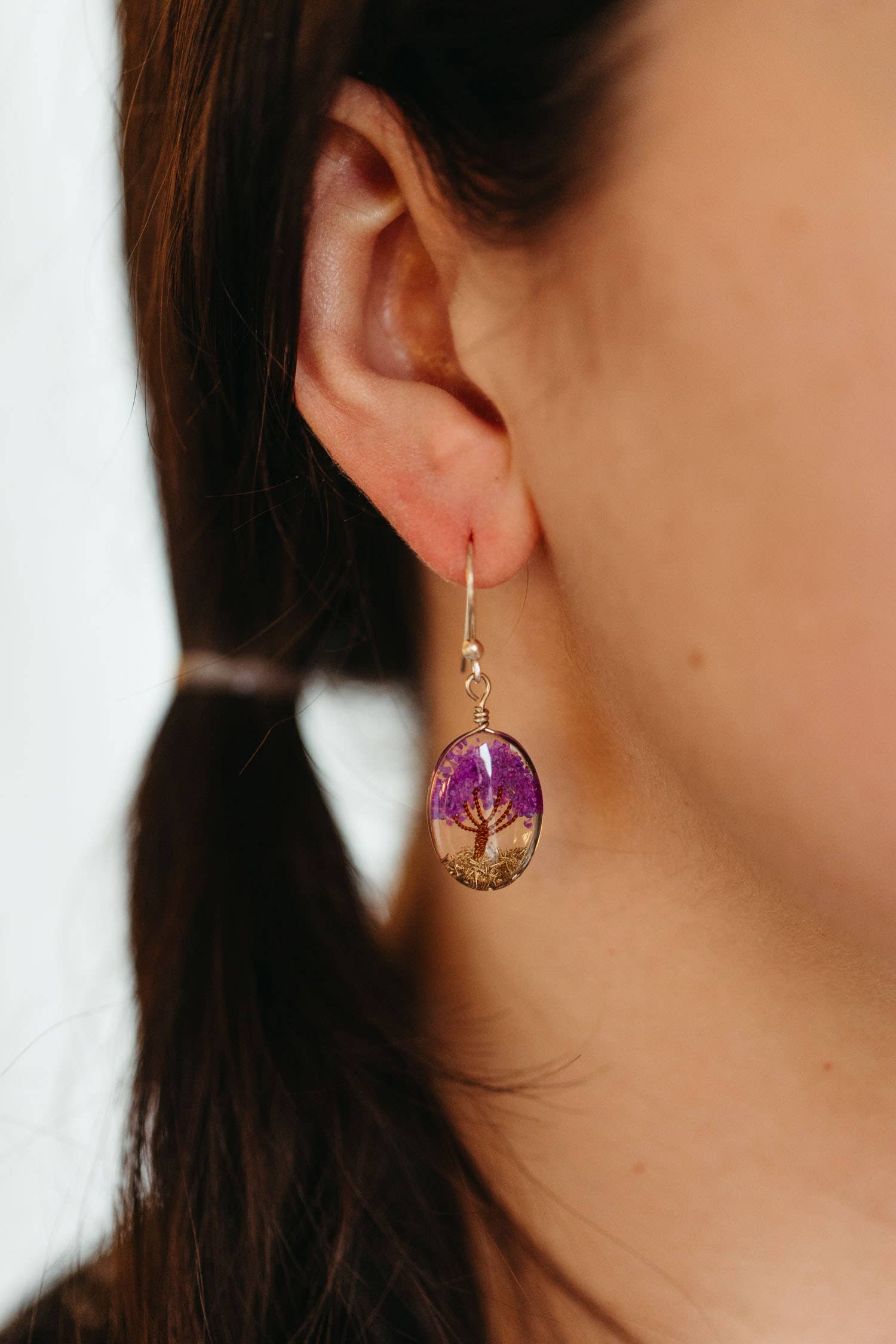 Purple Arbol Earrings