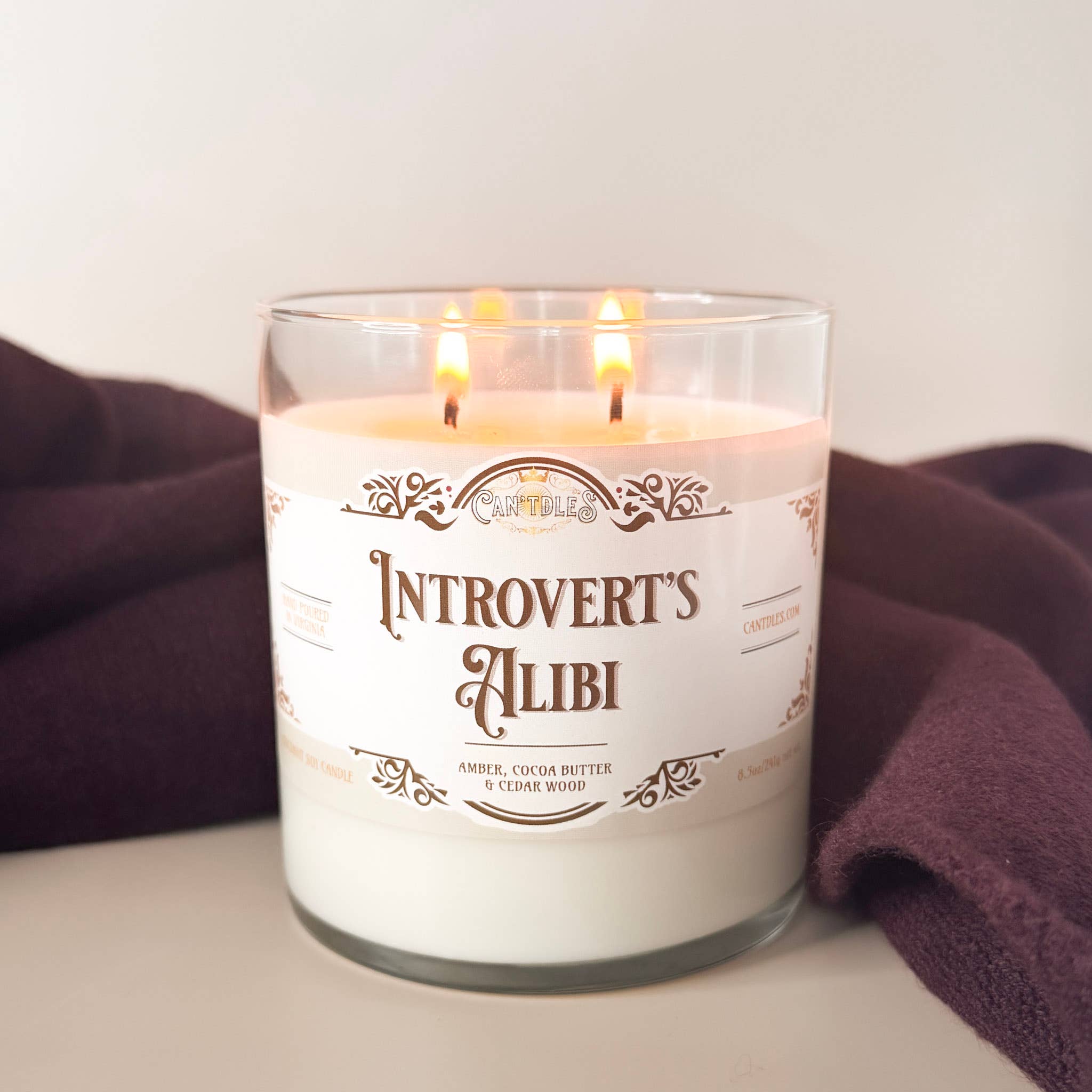 Introvert's Alibi: Cocoa Butter, Cashmere Soy Coconut Candle