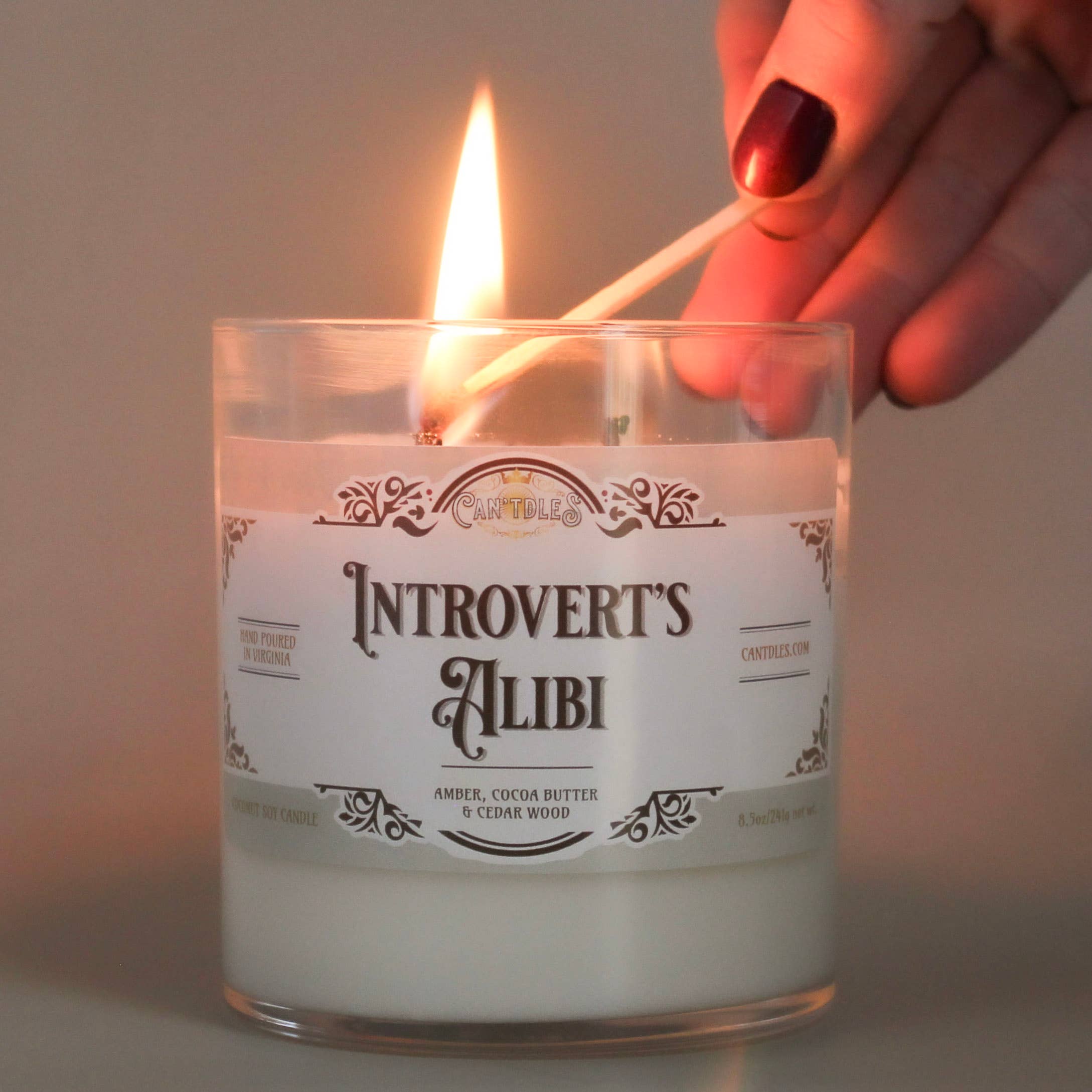 Introvert's Alibi: Cocoa Butter, Cashmere Soy Coconut Candle