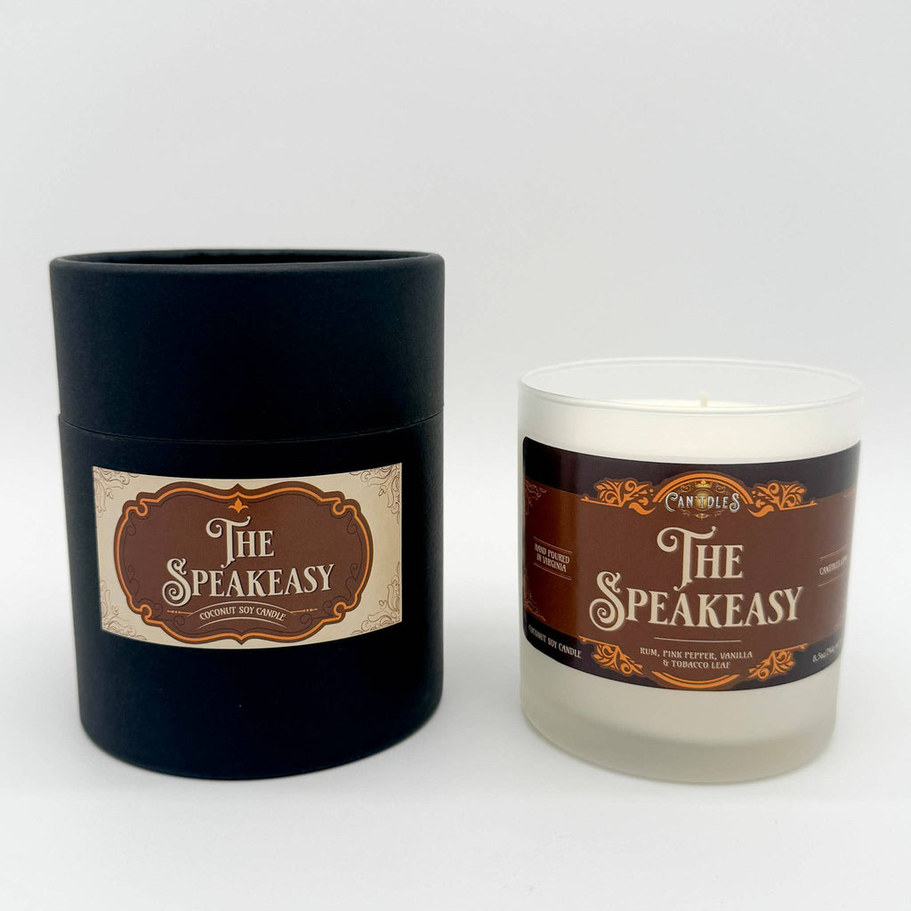 The Speakeasy: Rum, Vanilla, Tobacco Leaf & Neroli Coconut Soy Candle | Luxury, Long-Lasting, Non-Toxic Fragrance