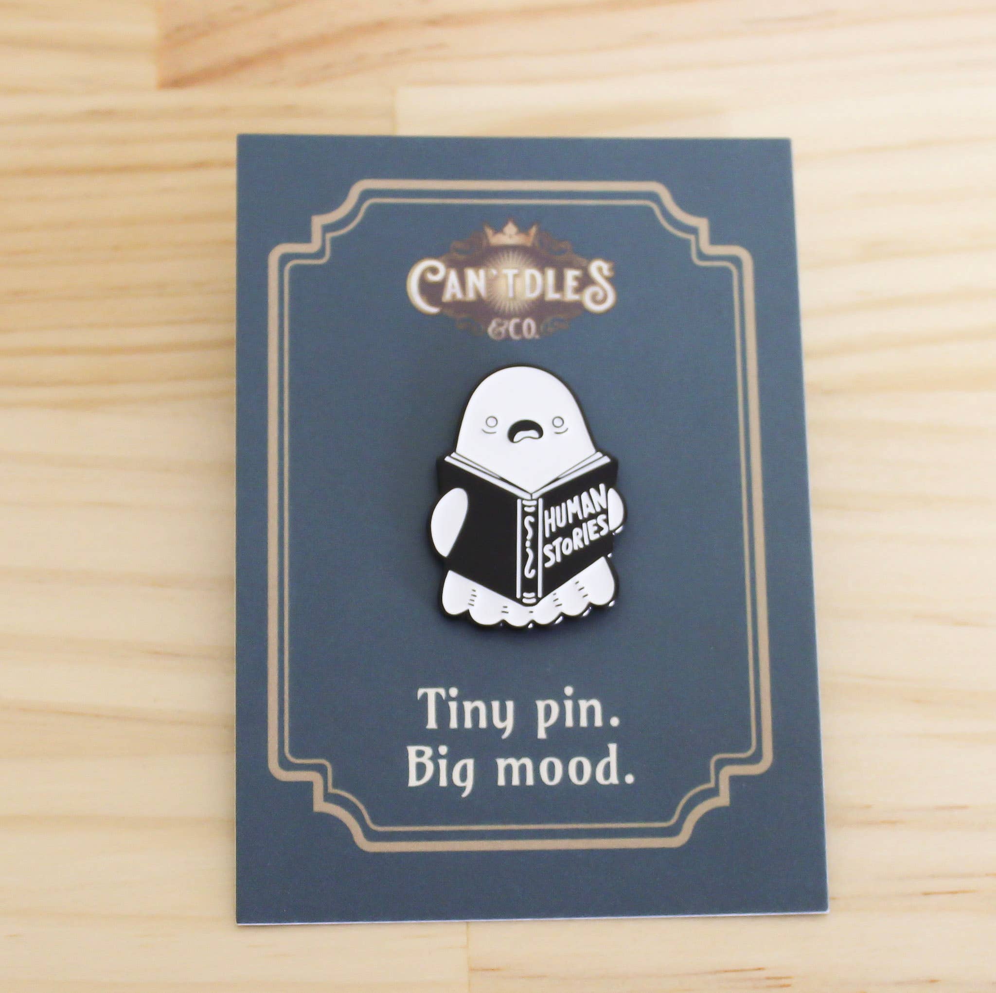 Human Stories Ghost Bookish Pin – Reader Merch Gift