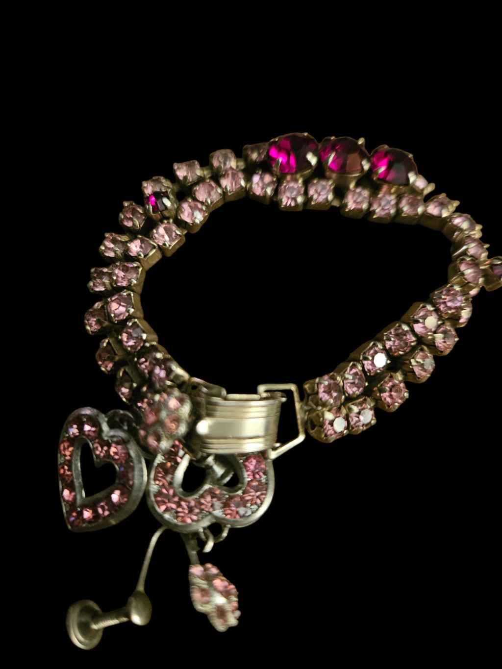 Vintage Little Nemo Pink Rhinestone Jewelry Set