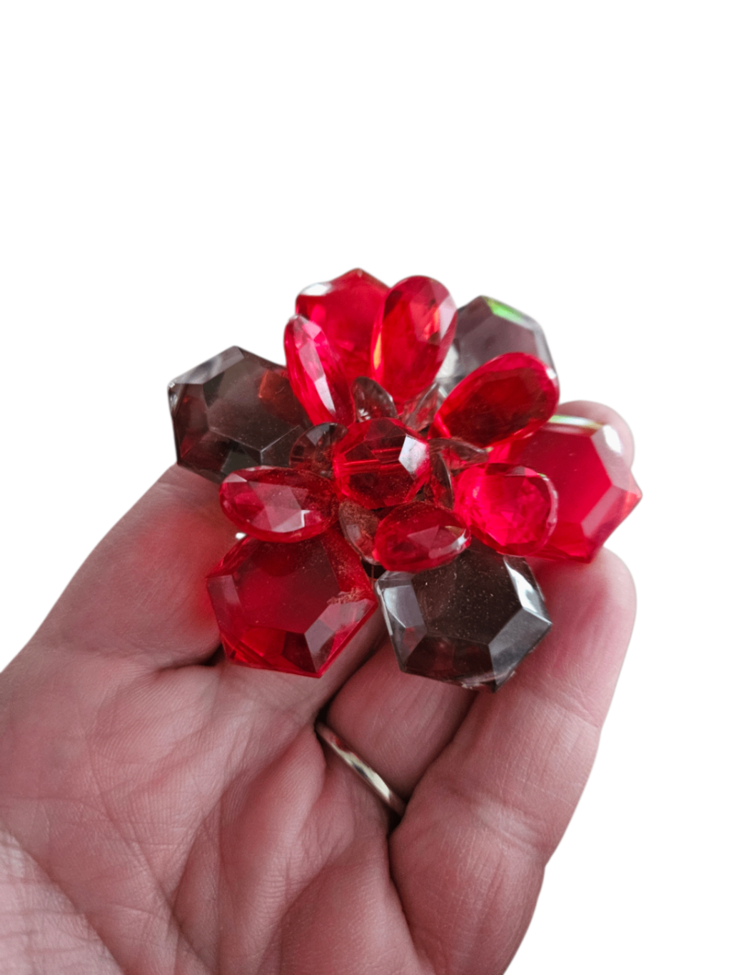 Vintage German Red Brooch Pre 1949