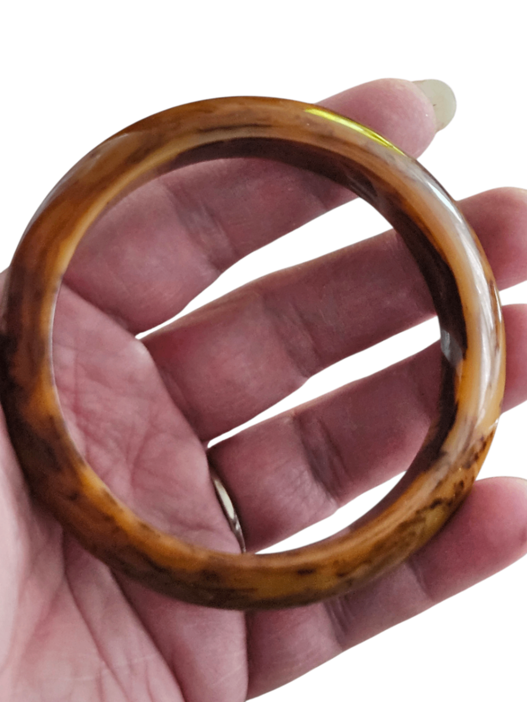 Vintage Bakelite Bangle Bracelet "Butterscotch" "Mississippi Mud" Art Deco 1930s-1940's