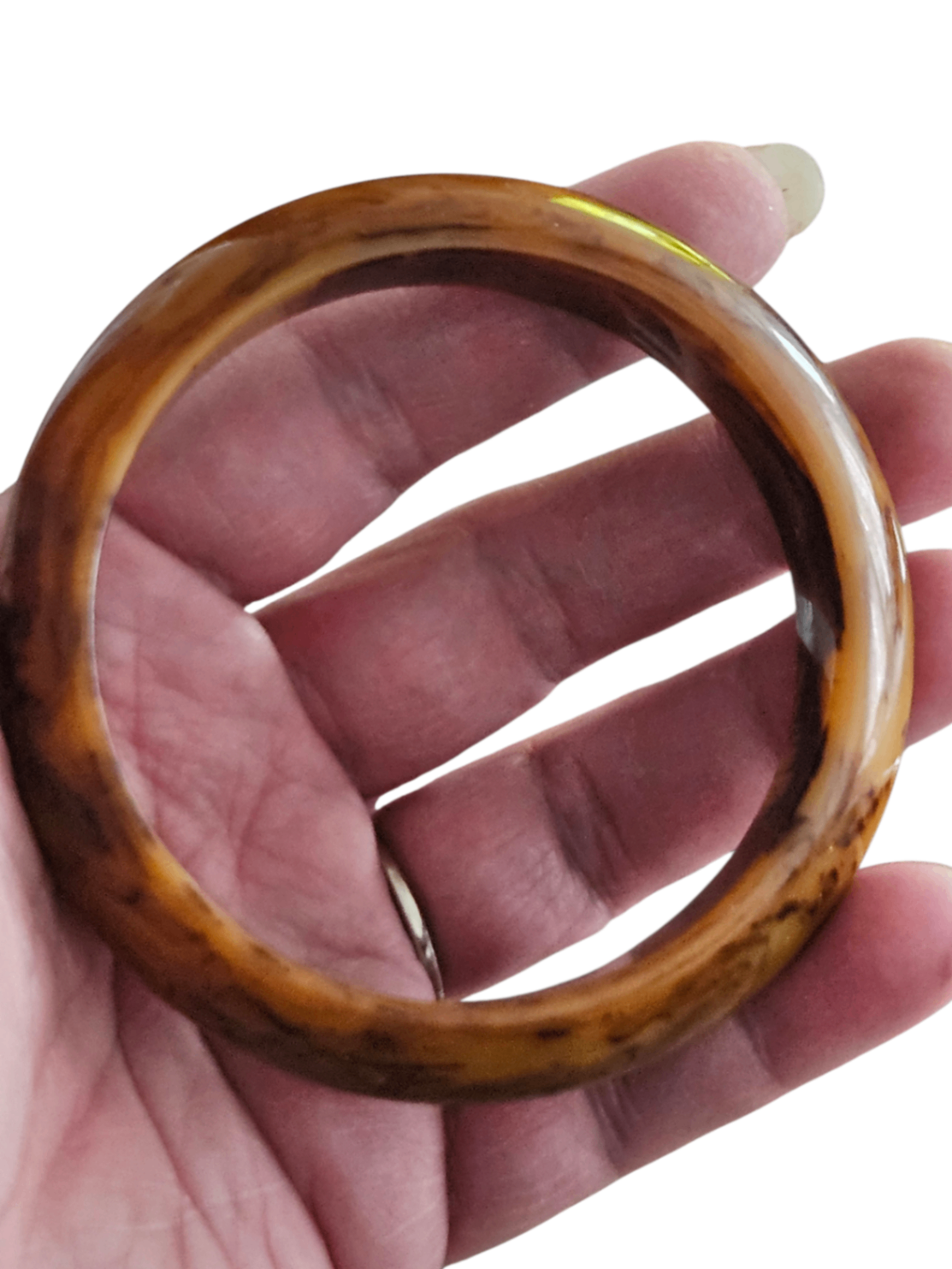 Vintage Bakelite Bangle Bracelet "Butterscotch" "Mississippi Mud" Art Deco 1930s-1940's