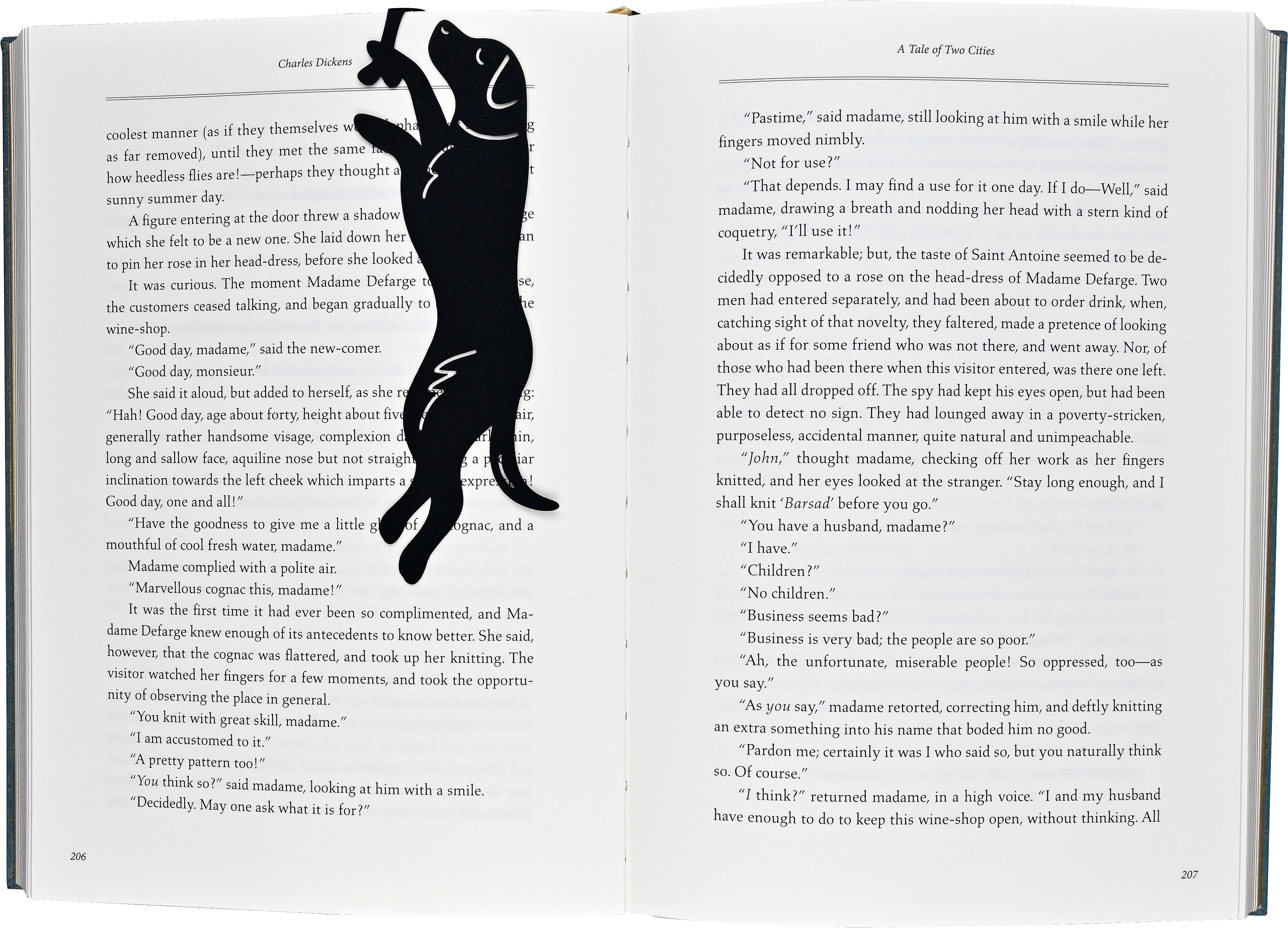 Black Lab Metal 'Hanging' Bookmark