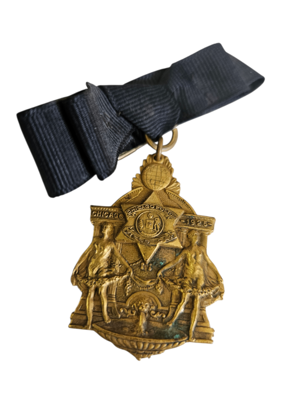 Antique 1925 "Gangster Era" Chicago Police Medal