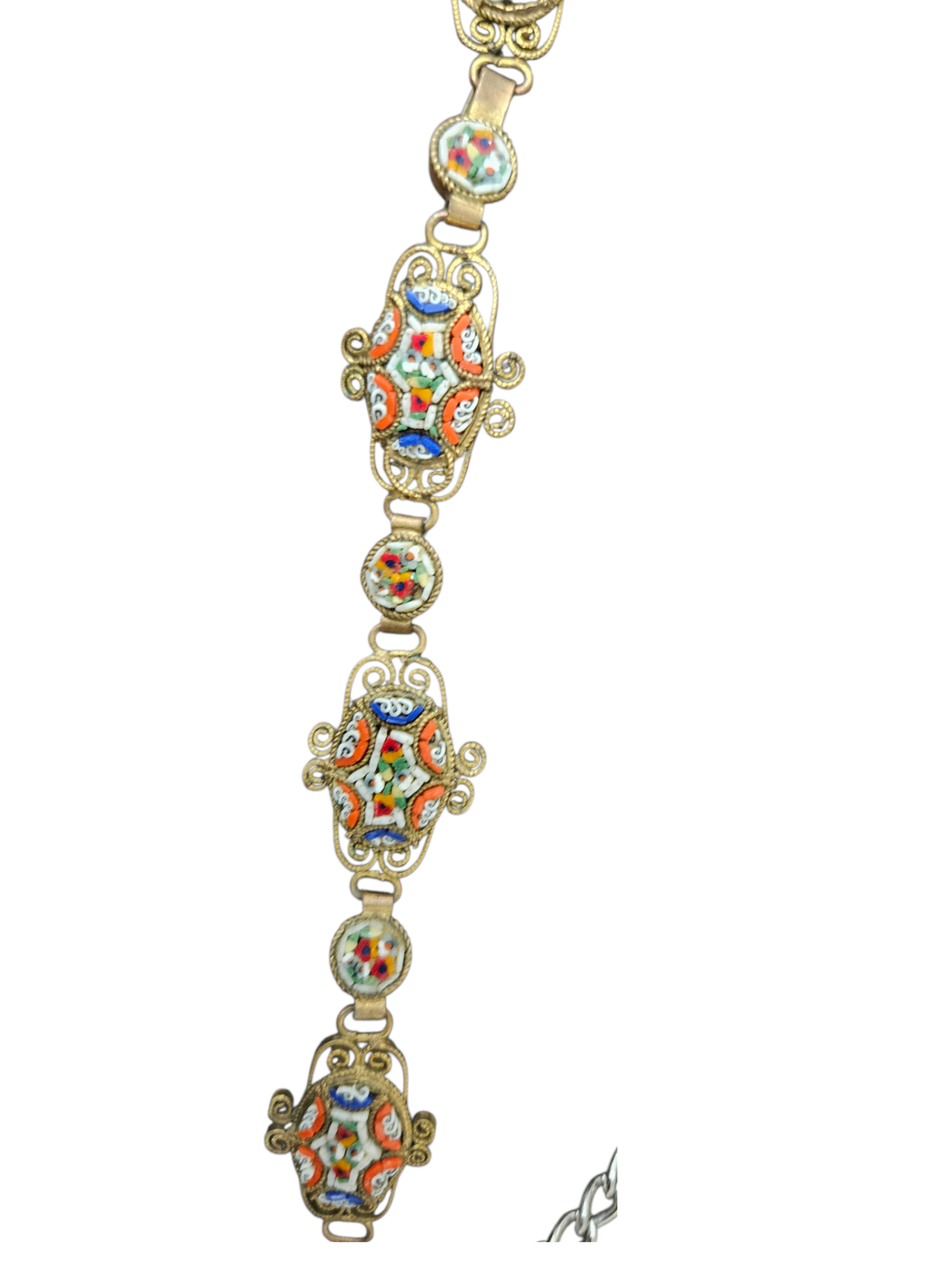 Antique Italian Micro Mosaic Tesserae Bracelet 19th-early 20th Century "Grand Tour"