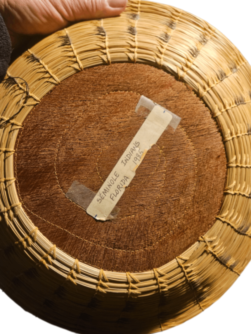 Seminole Indian Pine Needle Basket