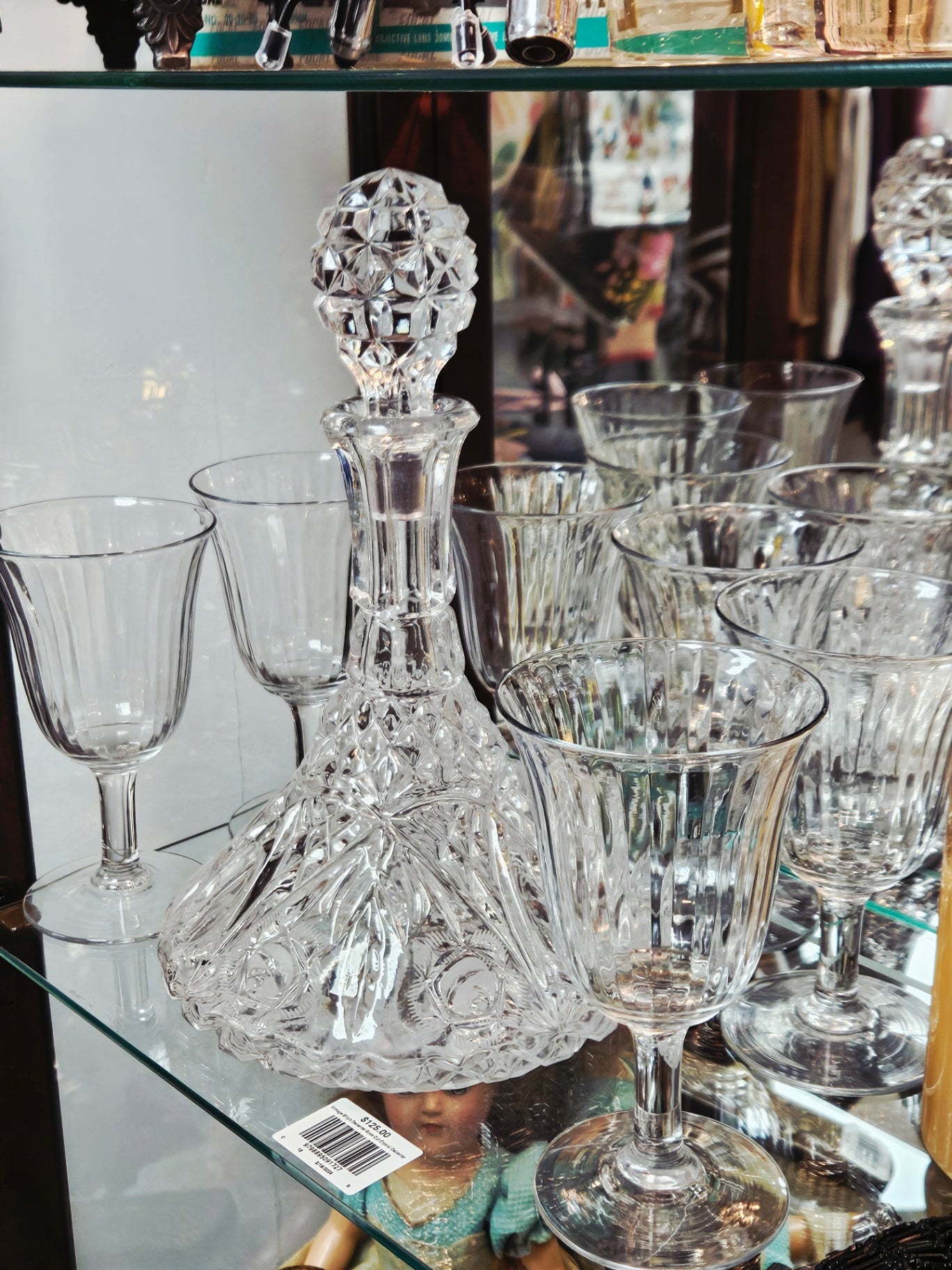 Full Set Antique Heisey Water Goblets (6)