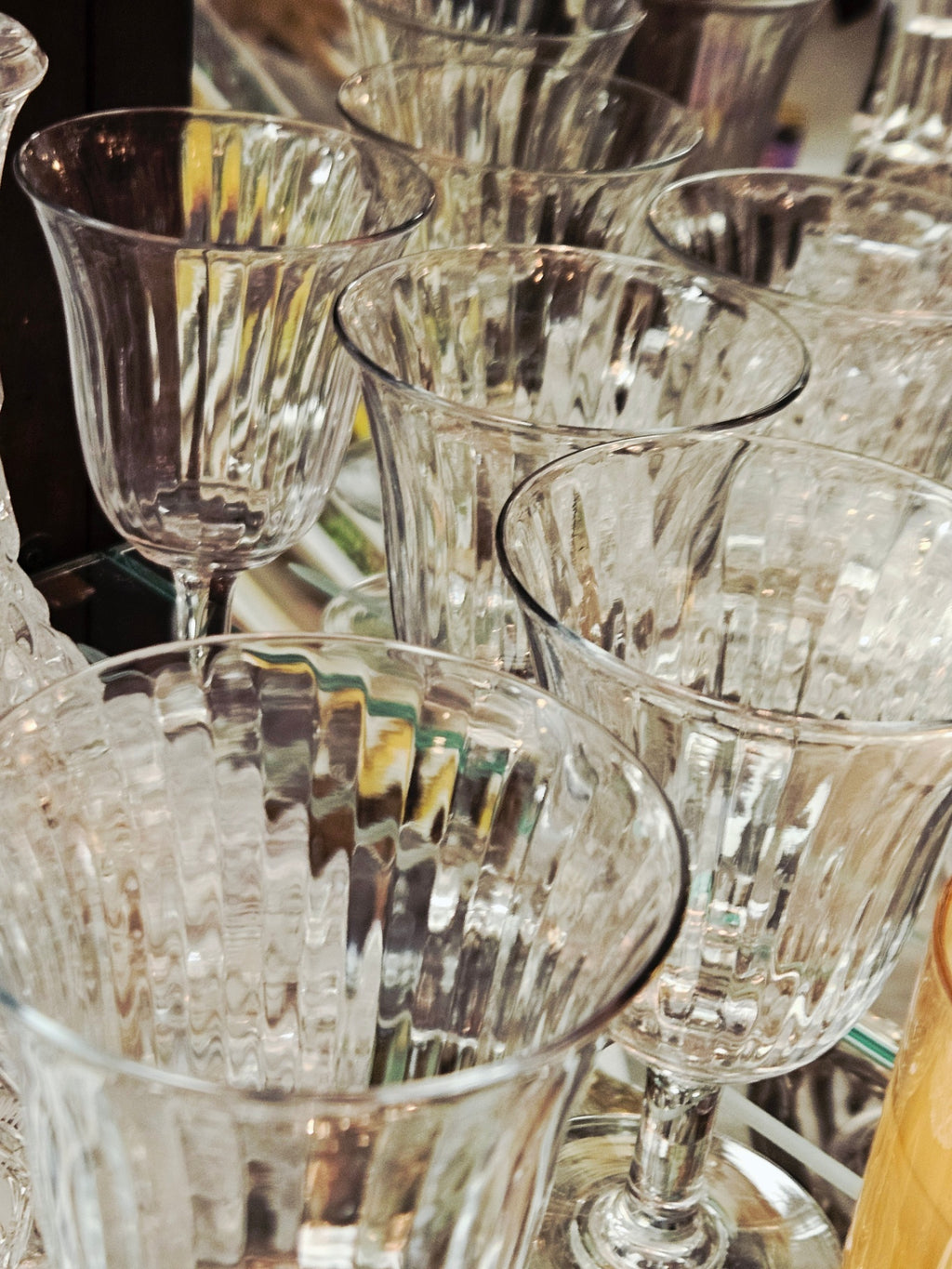 Full Set Antique Heisey Water Goblets (6)