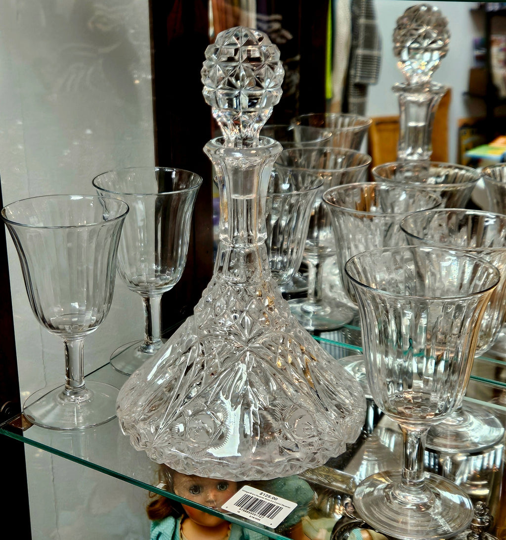 Full Set Antique Heisey Water Goblets (6)